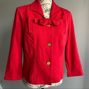 CABI Love Carol Collection Red Jacket with Bow 8
